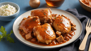 muslos de pollo en salsa